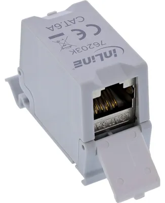 Produktbild von InLine 76203K, Flach, Grau, RJ-45, RJ-45, Buchse, Buchse