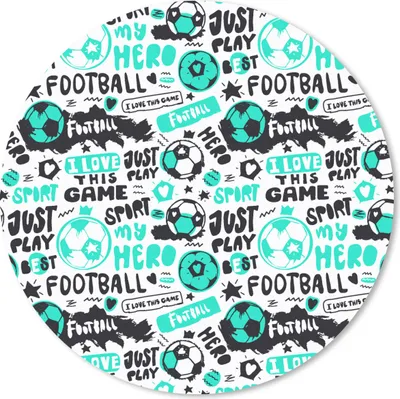 Produktbild von MuchoWow® Mauspad Mousepad Muster - Fußball - Sport - Jungen - Kinder - Kinder 30x30 cm - Mousepads - Maus Mat - Pad - Mausunterlage - Tischunterlage - Schreibtischmatten