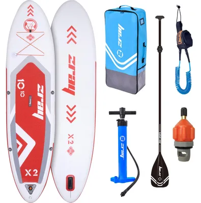 Produktbild von ZRAY SUP All Around Advanced X2 Stand Up Paddle Board 330x81x15 cm Komplettset rot
