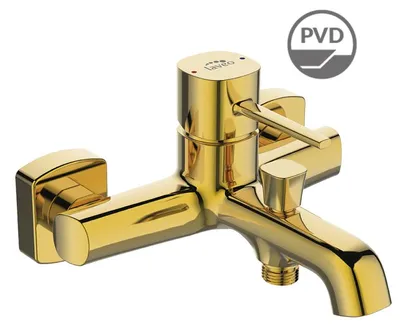 Produktbild von Laveo POLA Wand-Wannenarmatur ohne Duschset Gebürstetes Gold