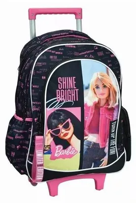 Image de Barbie Shine Bright cartable à roulettes, sac 46 cm