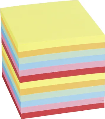 Produktbild von Zettelklotz 9x9x9cm farbig 700 Blatt
