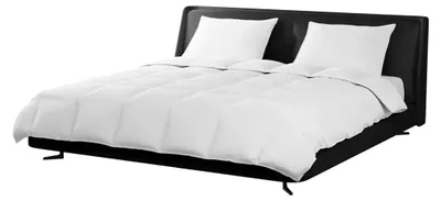 Produktbild von Bettdecken-Set mit Kissen 3-teilig Weiß Daunenfeder, Minimalistische Bettwäsche, Baumwolle, weiche Decke, modern, warm, maschinenwaschbar