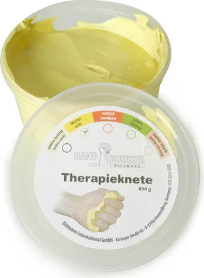 Image de Pâte à modeler manuelle Dittmann, 453g - jaune