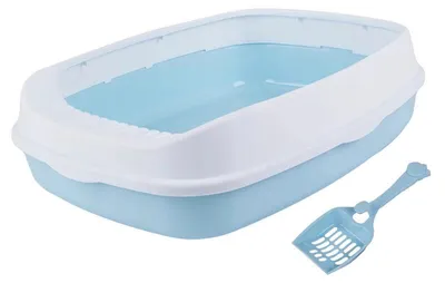 Obrázek produktu pro Verk 19418 Kočičí toaleta s lopatkou 45 x 34 x 12 cm modrá