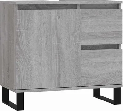 Produktbild von Sideboard Schwarz Eichen-Optik 60x35x98,5 cm Holzwerkstoff