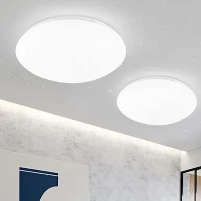 Image de ZMH 2ER LED Plafonnier Chambre Intérieur 6500K Blanc Froid Lampe Ronde Plafond 5W Eclairage Enfant Lampe Chambre Couloir