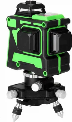 Obrázek produktu pro Laserový nivelační přístroj - 3D, 12 čar, samonivelační - Vertikální a horizontální - Hliníkový výsuvný stojan 1,5 m - Tři výšky - Přepravní kufřík - Černý