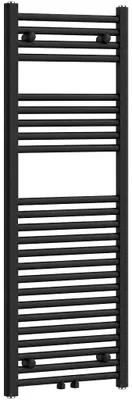 Obrázok produktu pre Kúpeľňový radiátor Benito – stredové pripojenie 50 mm / bočné – 477 W – matná čierna – 1200x450 mm