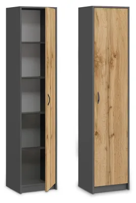 Image de Bibliothèque Armoire Etagère 40 cm de large 180 cm de haut Armoire Organisateur Armoire polyvalente avec 4 étagères réglables Armoire de classement A