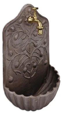 Image de Fontaine murale antique avec robinet, pour usage extérieur