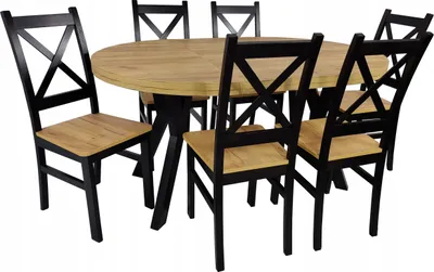 Obrázek produktu pro Kulatý skládací stůl Ø100/200 Craft 6 židlí