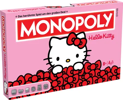 Produktbild von Monopoly - Hello Kitty Gesellschaftsspiel Brettspiel Spiel