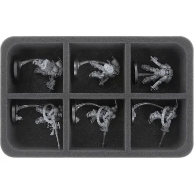 Immagine prodotto di Inserto in schiuma per Space Marines, 6 scomparti, adatto per miniature