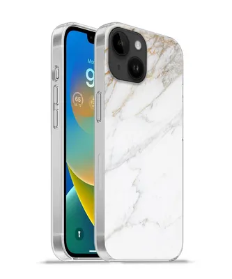 Produktbild von MuchoWow® Handyhülle Schutzhülle Hülle für Apple iPhone 14 - Softcase Marmor - Stein - Weiß - Gold - Marmoroptik - Stein - Luxus Silikon Softcase Handy Hülle - Mobiltelefonhülle