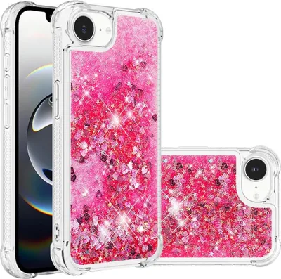 Produktbild von iPhone 16e / 17e Hülle - Coverup Liquid Glitzer Back Cover - Pink