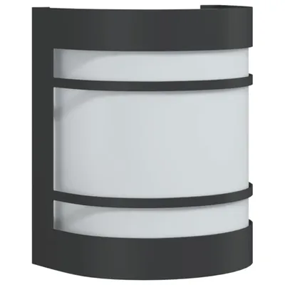 Image de vidaXL Applique murale extérieure noir acier inoxydable