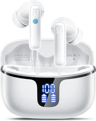 Produktbild von Kopfhörer Kabellos Bluetooth 5.3 In Ear Kopfhörer mit Mic, 40Std HiFi Stereo Bass Sound Wireless Kopfhörer Noise Cancelling Earbuds IP7 Wasserdicht