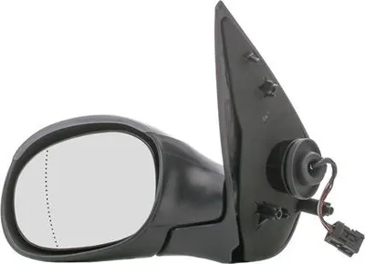 Produktbild von TYC 326-0018 Außenspiegel Seitenspiegel Links passend für PEUGEOT 206 Schrägheck (2A/C) Asphärisch Beheizt Grundiert