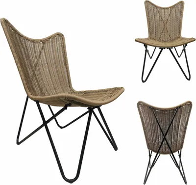 Zdjęcie produktu dla Fotel ogrodowy mocny leżak boho rattan Rimini