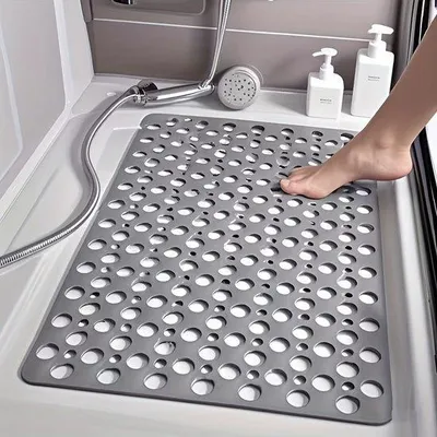 Produktbild von Silikonischer, antislip Duschkopf mit Massagering und Rundlochdesign, geeignet für Duschen, Hotels, Toiletten und Badewannen.