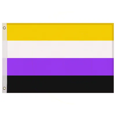 Produktbild von Nichtbinäre LGBTQ+ Flagge 150x90cm mit Ösen