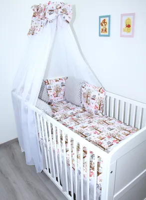 Produktbild von Baby Bettwäsche Bettset MINKY mit 6 x Kissen - 6 teilig -Nestchen Chiffon Himmel - 17. CH17