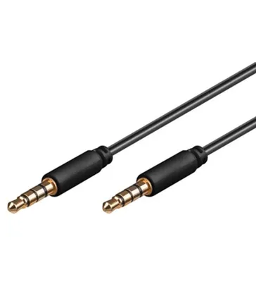 Obrázok produktu pre Kábel Jack 3,5 mm 4 pólový M/M 0,5 m