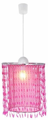 Produktbild von LED Hängeleuchte, Kristalle pink 22,5 cm