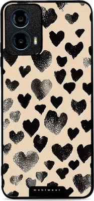 Produktbild von Handyhülle für Motorola Moto G34 5G, Mobiwear Glossy Case, Beige Liebe