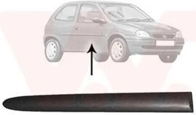 Produktbild von VAN WEZEL Seitenschutzleiste hinten rechts 3776430 für OPEL Corsa B Schrägheck (S93) COMBO (71) Corsa B Kastenwagen (S93) Corsa B Caravan (S93)