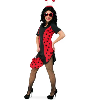 Produktbild von Damenkostüm "Coccinella", Kleid in Marienkäferoptik, Fasching, Karneval, Mottoparty (42)