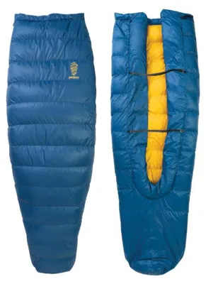 Productafbeelding van Patizon dekenmodel slaapzak, model Quilt 350 Poseidon - Goudgeel, 200 -5°C - Blauw