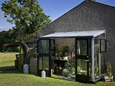 Produktbild von Gewächshaus Juliana Veranda 4,4 m² Alu / 3mm Sicherheitsglas