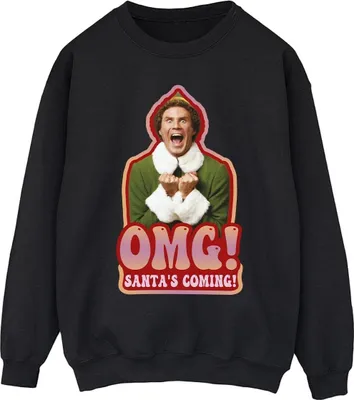 Produktbild von Elf - "Santa's Coming" Sweatshirt für Herren BI22584 (3XL) (Schwarz)