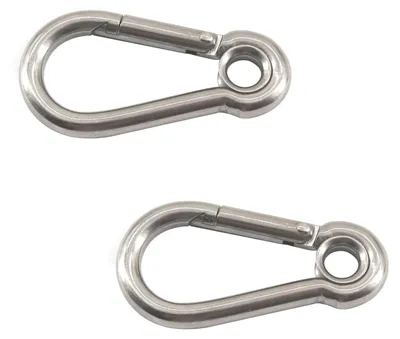Karabinerhaken 10x100mm, 304 Edelstahl, 2 Stück