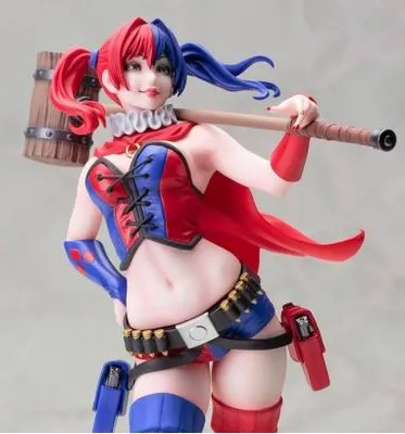Imagen del producto de ESTATUA DE PVC BISHOUJO DE HARLEY QUINN, VERSIÓN NEW 52, DE KOTOBUKIYA, DC COMICS, NUEVA. Kotobukiya