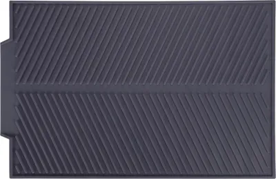 Produktbild von Abtropfmatte aus Silikon - Abtropfgestell Trockenmatte - Rechteckige Silikon-Abflussmatte - Trockenunterlage - Hitzebeständige rutschfeste Abtropfmatte - Abflussmatten für die Küche - 39 x 25 cm (grau)