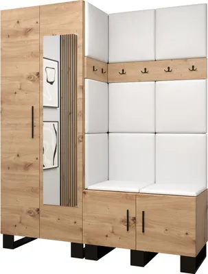 Produktbild von Garderobe ARTIN Set 14 mit gepolsterten Paneelen Industrial Design