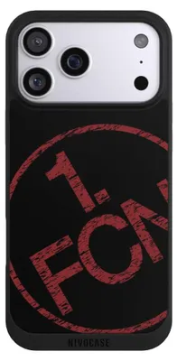 Produktbild von NIVOCASE Handyhülle für Apple iPhone 17 Pro Max  Hülle NIVOpure Case Schwarz 1. FCN Fanartikel Textur