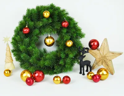 Produktbild von JACK 50x Kunststoff Eislack Christbaumkugeln Ø 4+6cm inkl. Haken Rot Gold