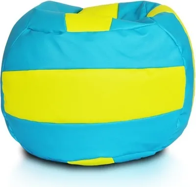 Produktbild von Sitzsack Beanbag VOLLEYBALL Tasche Sitzkissen Pouffe 65x90cm, 290 l - Farbe: Türkis-Limette