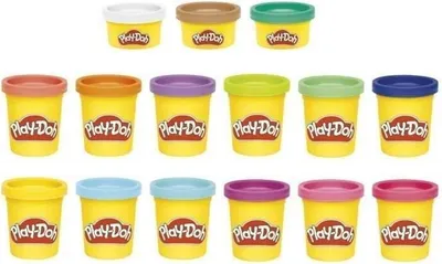 Zdjęcie produktu dla Play-Doh Zestaw 15 tub ciastoliny w klasycznych kolorach, 2 lat(a), Polipropylen (PP), Polietylen, 15 szt.