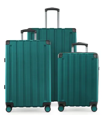 Produktbild von HAUPTSTADTKOFFER Q-Damm - Kofferset 3-teilig, Gepäck-Set (S+M+L) Koffer Hartschale robust, 4 Rollen Erweiterung, Kabinentrolley + Aufgabegepäck, TSA,Aquagrün