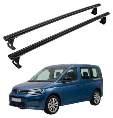 Produktbild von Dachgepäckträger für Volkswagen Caddy (2003-2020), leichtes Aluminium, schwarz