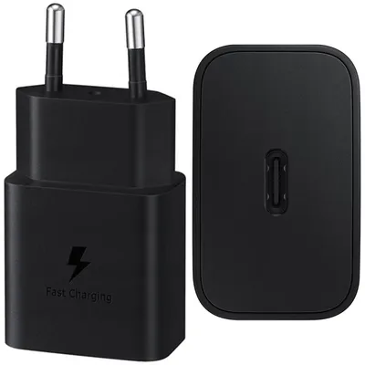 Productafbeelding van Samsung Originele Power Adapter - Oplader - USB-C aansluiting - Fast Charge - 15 Watt - Zwart