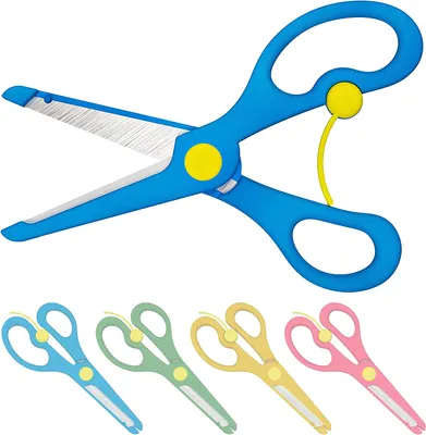 Image de Enid Store Ciseaux de bricolage enfants avec sécurité | Bleu