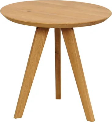 Produktbild von Beistelltisch - Ø 50 cm - Braun - Wildeichenholz massiv geölt