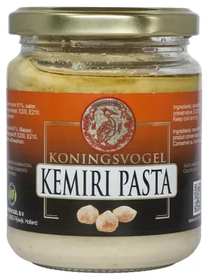 Produktbild von Koningsvogel Kemiri Pasta 240g – 100% natürliche Kemiri-Nuss-Paste, aromatisch