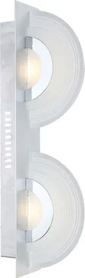Produktbild von LED Wandleuchte, 2 Flammig, Glas satiniert, Chrom, L 46 cm
